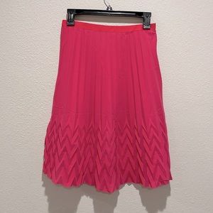 O by Organic Anthropologie pleated pink skirt